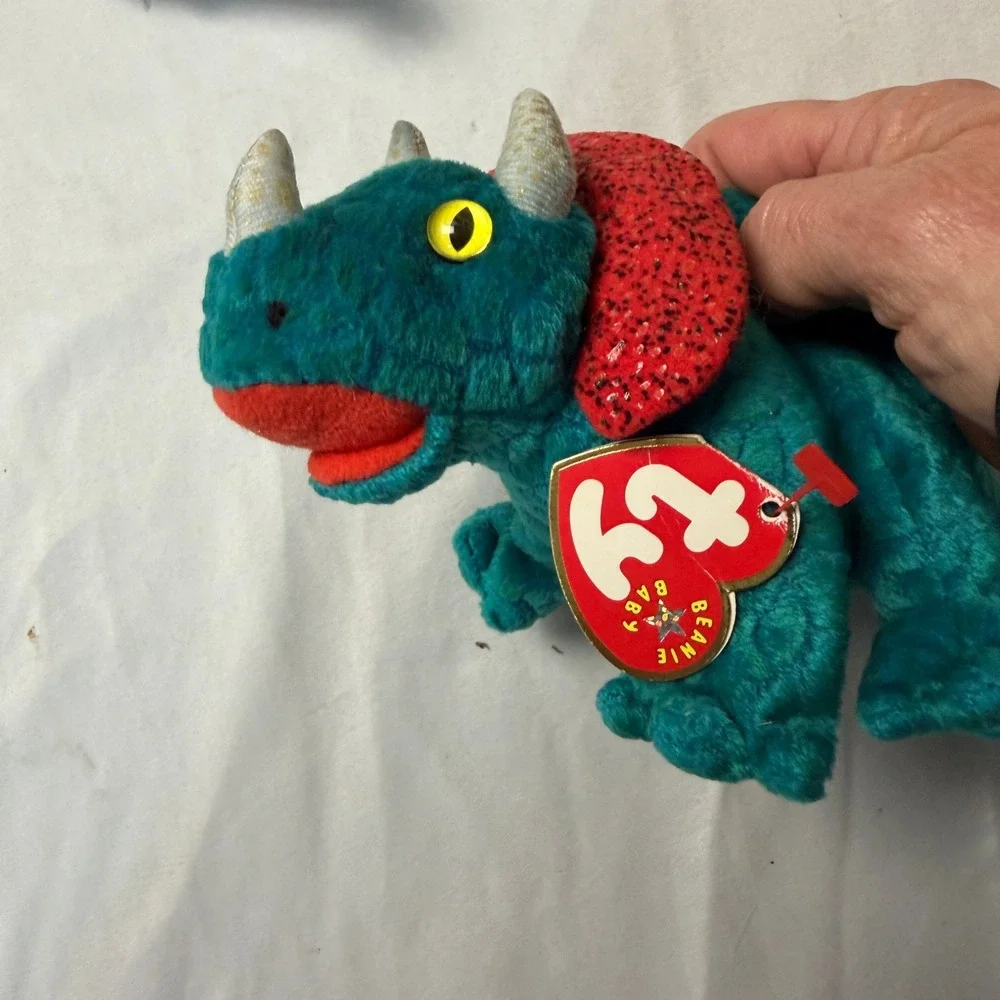 Ty Beanie Babies Collection Grace Neon Magic Hornsly &‎ More Plush Toys Lot of 7